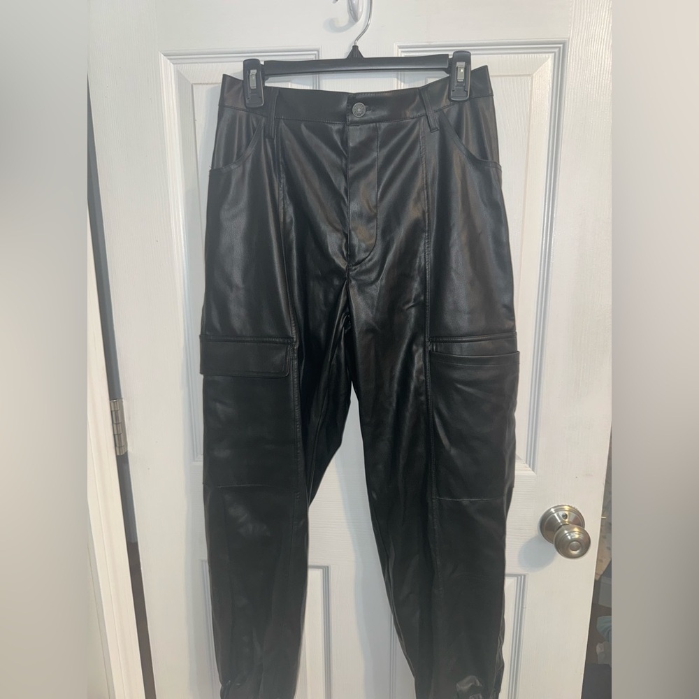 Madden NYC Black Leather Pants